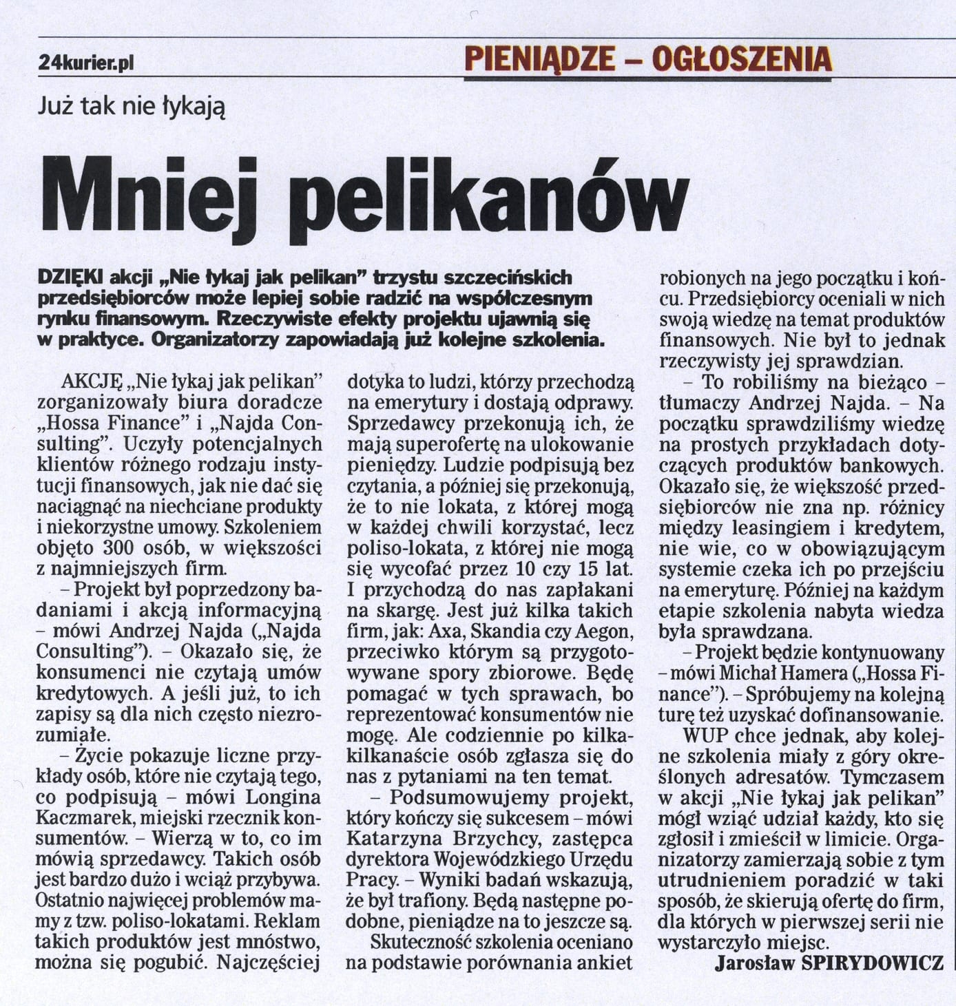 „Mniej pelikanów” – 24kurier.pl
