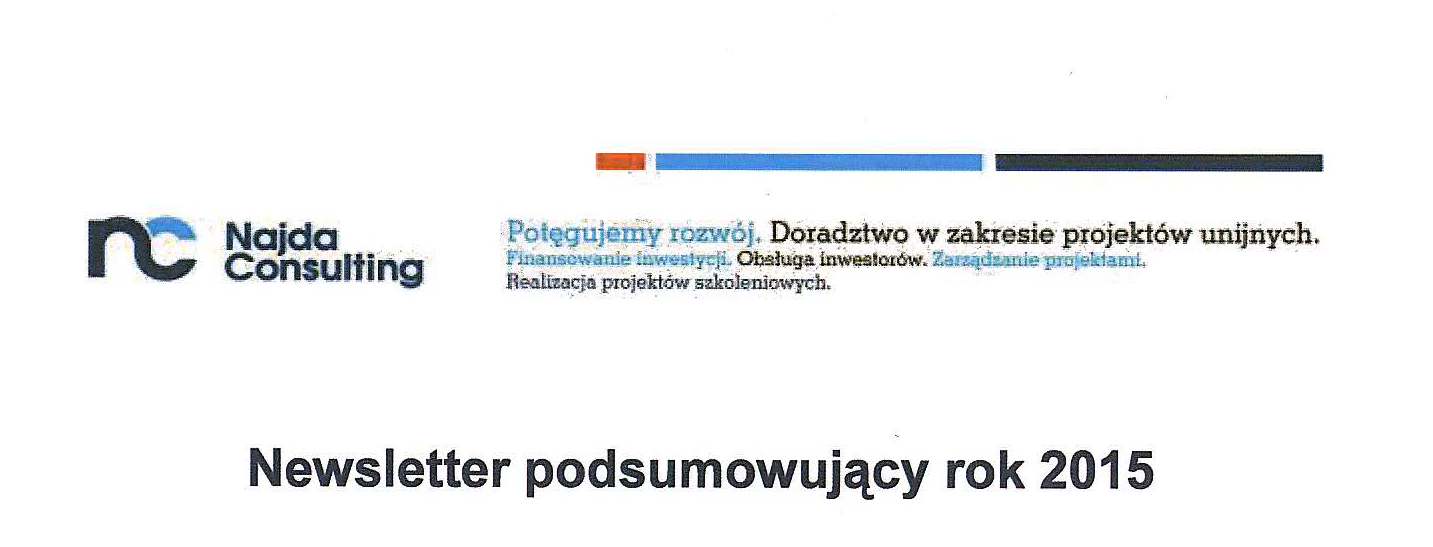 Newsletter podsumowujący rok 2015