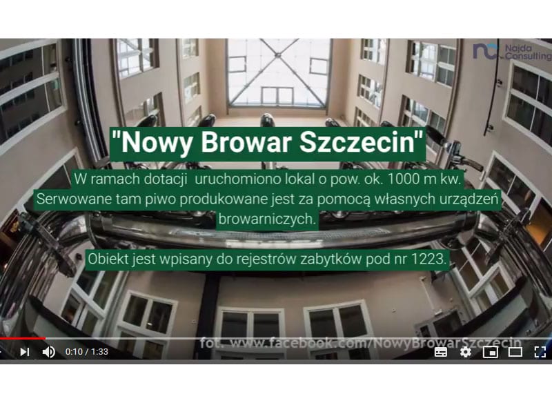 Filmik: Nasze dokonania – Nowy Browar Szczecin. Kliknij by zobaczyć w publikacji