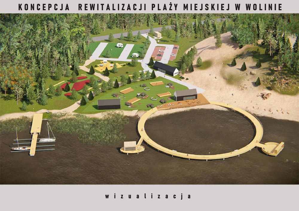 Koncepcja projektowa zagospodarowania terenów rekreacyjnych plaży miejskiej w Wolinie