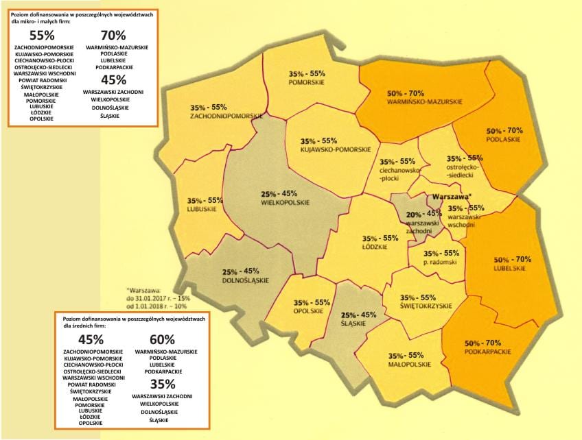 mapka dofinansowania