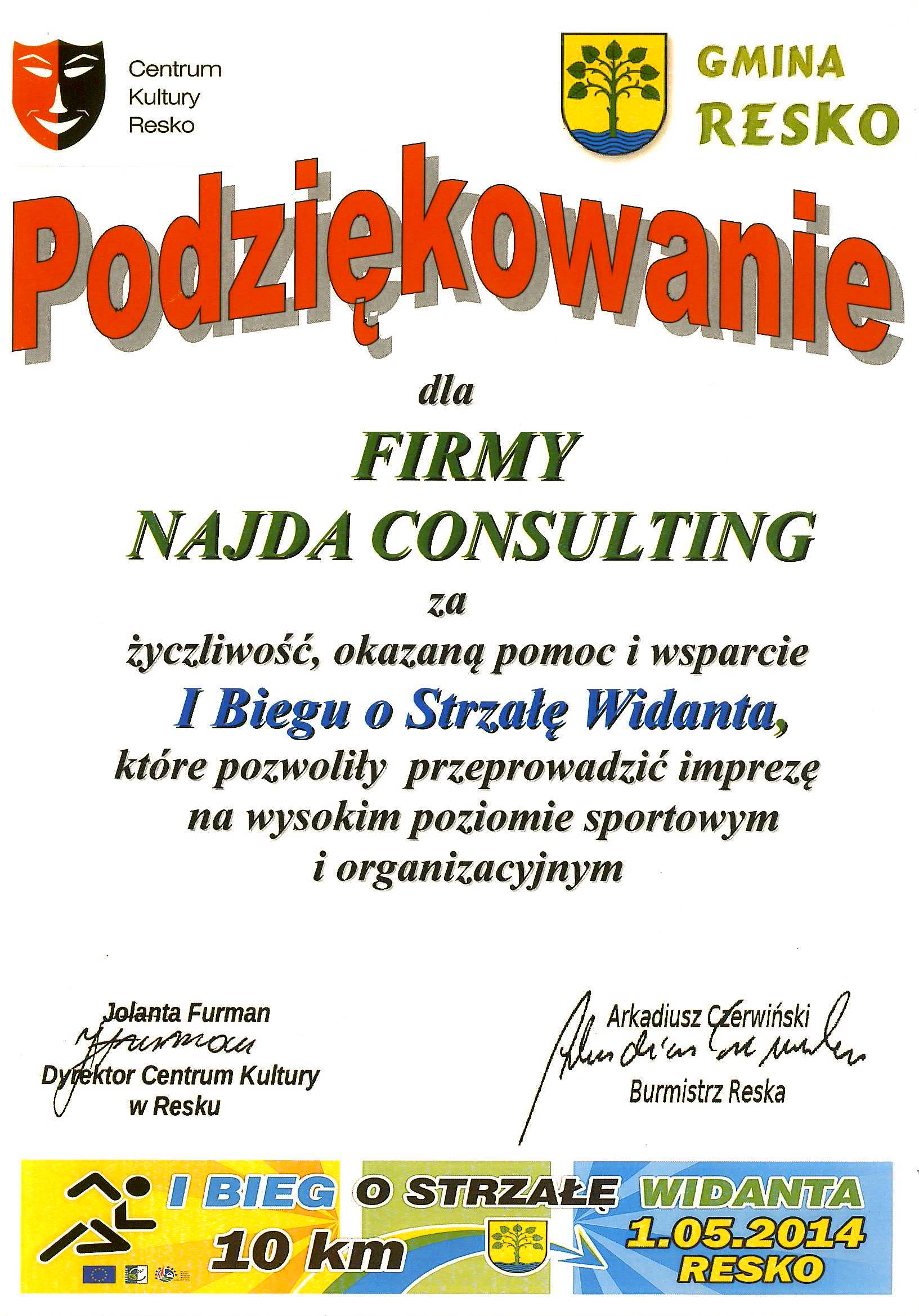 podziękowanie